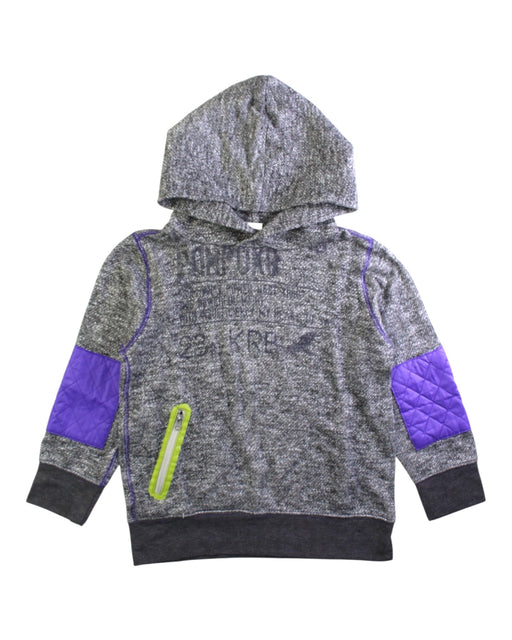 A Grey Hooded Sweatshirts from As Know As Ponpoko in size 7Y for boy. (Front View)