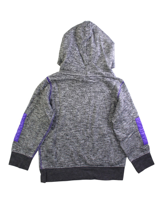 A Grey Hooded Sweatshirts from As Know As Ponpoko in size 7Y for boy. (Back View)