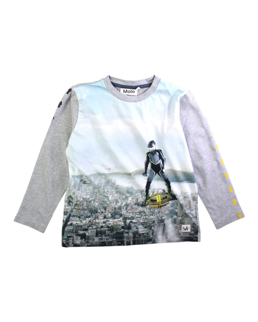 A Grey Long Sleeve T Shirts from Molo in size 6T for boy. (Front View)