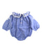A Blue Long Sleeve Rompers from Louise Misha in size 3-6M for girl. (Back View)