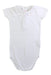 A White Short Sleeve Bodysuits from Bonpoint in size 12-18M for girl. (Front View)