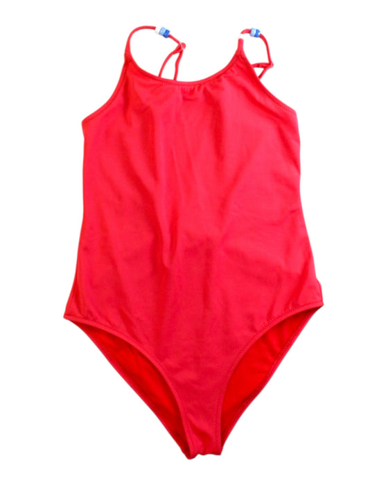 A Red Swimsuits from Sundek in size 10Y for girl. (Front View)