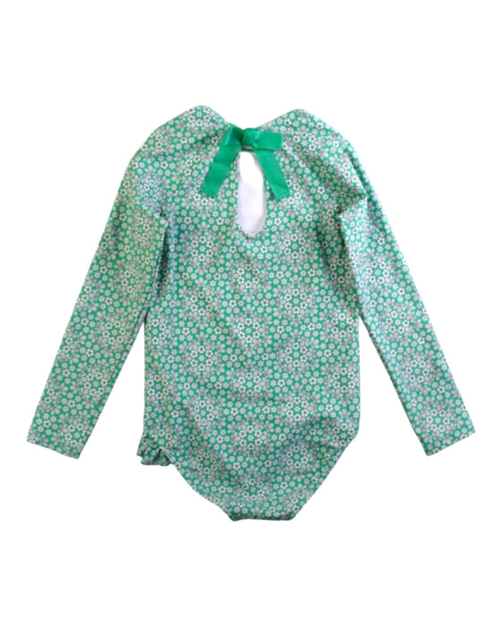 A Green Swimsuits from Minnow in size 5T for girl. (Back View)