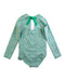 A Green Swimsuits from Minnow in size 5T for girl. (Back View)