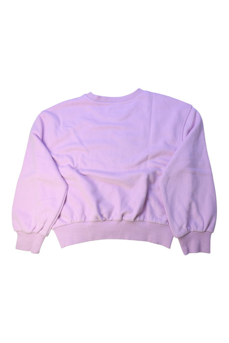 A Pink Crewneck Sweatshirts from Roots in size 7Y for girl. (Back View)