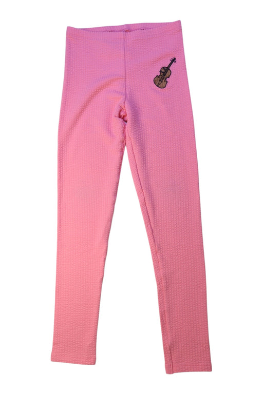 A Pink Leggings from Mini Rodini in size 7Y for girl. (Front View)