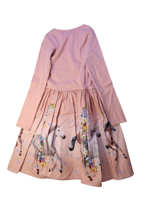 A Pink Long Sleeve Dresses from Molo in size 9Y for girl. (Back View)