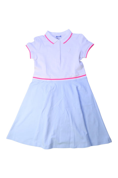 A Blue Short Sleeve Dresses from Jacadi in size 10Y for girl. (Front View)