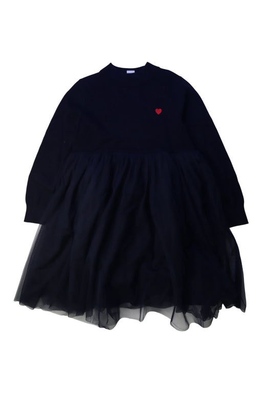 A Black Long Sleeve Dresses from Petit Bateau in size 10Y for girl. (Front View)