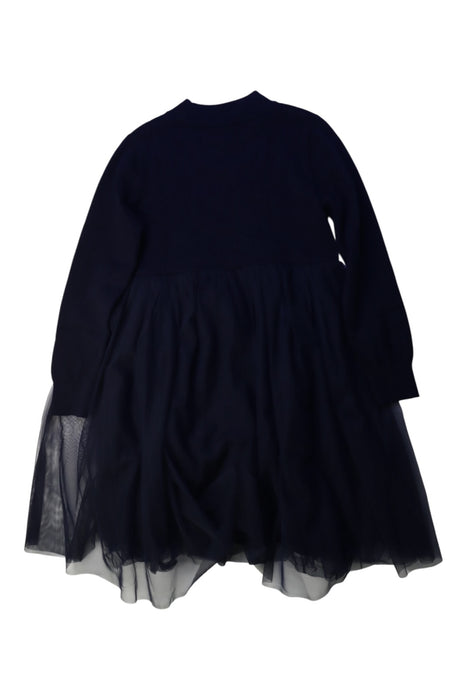 A Black Long Sleeve Dresses from Petit Bateau in size 10Y for girl. (Back View)