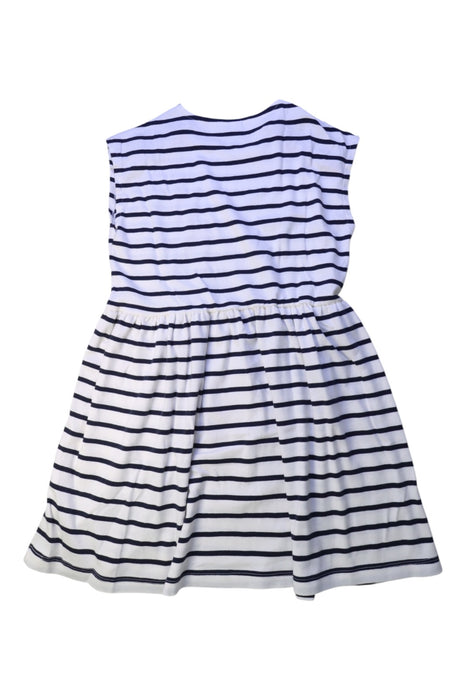 A White Sleeveless Dresses from Petit Bateau in size 10Y for girl. (Back View)