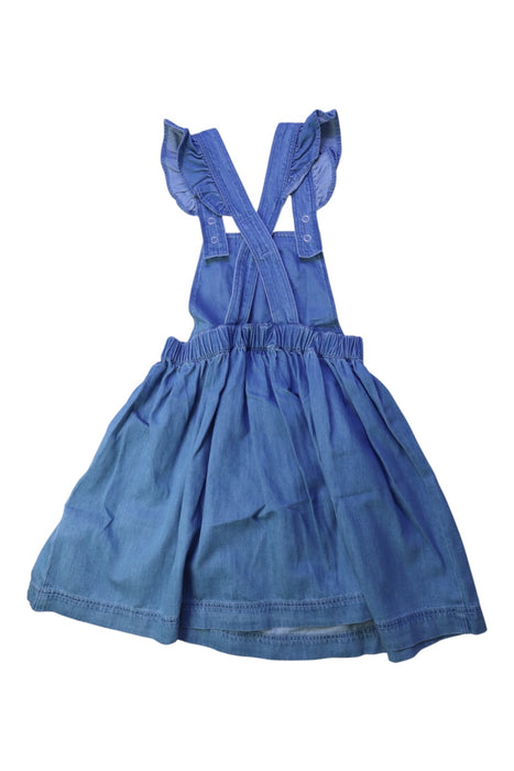 A Blue Overall Dresses from Petit Bateau in size 10Y for girl. (Back View)