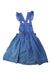 A Blue Overall Dresses from Petit Bateau in size 10Y for girl. (Back View)
