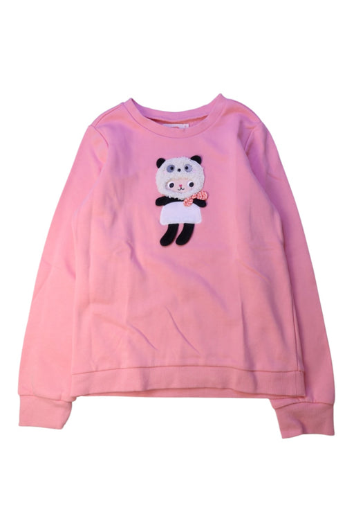 A Pink Crewneck Sweatshirts from Momonittu in size 12Y for girl. (Front View)