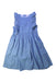 A Blue Sleeveless Dresses from Petit Bateau in size 10Y for girl. (Front View)