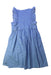 A Blue Sleeveless Dresses from Petit Bateau in size 10Y for girl. (Back View)