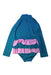 A Teal Rash Guards from Coolibar in size 7Y for girl. (Back View)