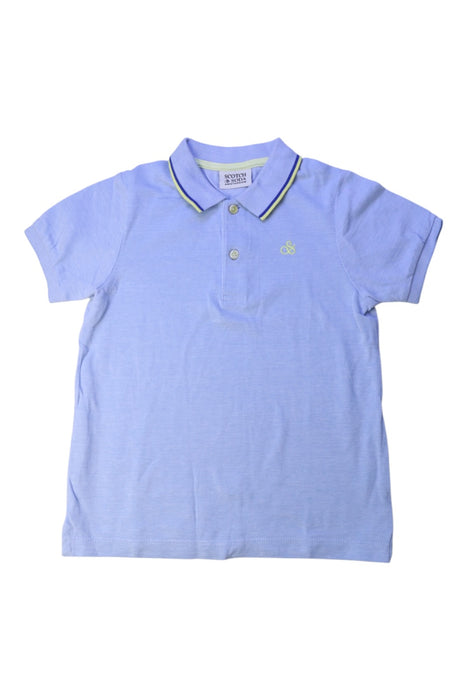 A Blue Short Sleeve Polos from Scotch & Soda in size 6T for boy. (Front View)