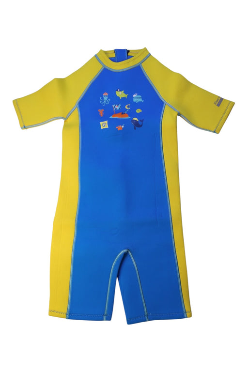 A Blue Wetsuits from Arena in size 7Y for boy. (Front View)
