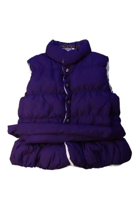 A Purple Outerwear Vests from Ralph Lauren in size 5T for girl. (Front View)