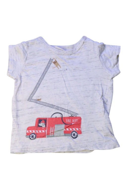 A White Short Sleeve T Shirts from Seed in size 0-3M for boy. (Front View)