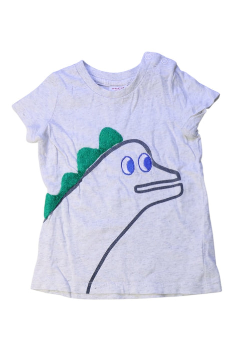 A White Short Sleeve T Shirts from Seed in size 0-3M for boy. (Front View)