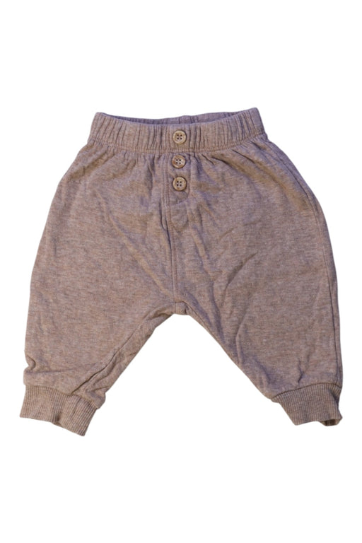 A Grey Casual Pants from Purebaby in size 0-3M for boy. (Front View)