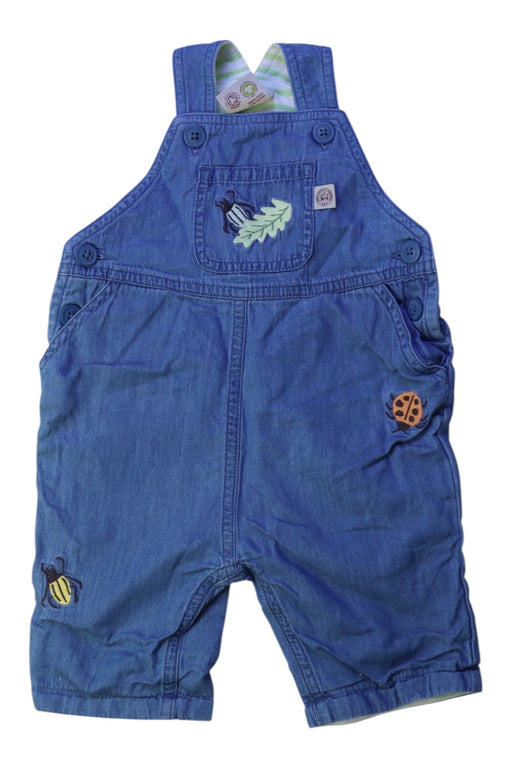 A Blue Long Overalls from Frugi in size 0-3M for boy. (Front View)