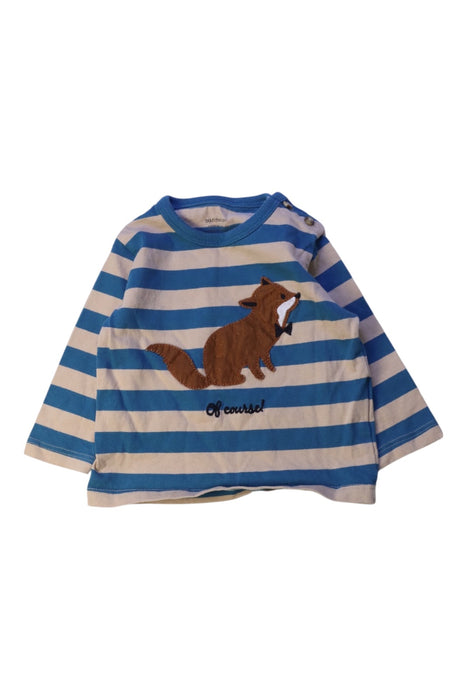 A Blue Long Sleeve T Shirts from Bout'Chou in size 3-6M for boy. (Front View)