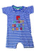A Blue Short Sleeve Rompers from Jojo Maman Bébé in size 3-6M for boy. (Front View)