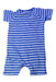 A Blue Short Sleeve Rompers from Jojo Maman Bébé in size 3-6M for boy. (Back View)