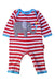 A Red Long Sleeve Rompers from Toby Tiger in size 3-6M for boy. (Front View)