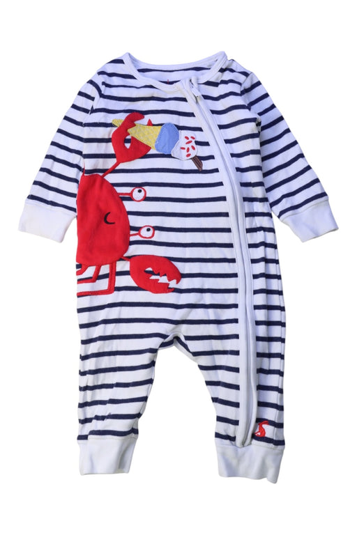 A Blue Onesies from Joules in size 3-6M for boy. (Front View)