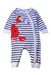 A Blue Onesies from Joules in size 3-6M for boy. (Front View)