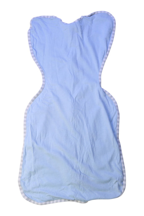 A Blue Swaddles from Love To Dream in size 0-3M for boy. (Back View)
