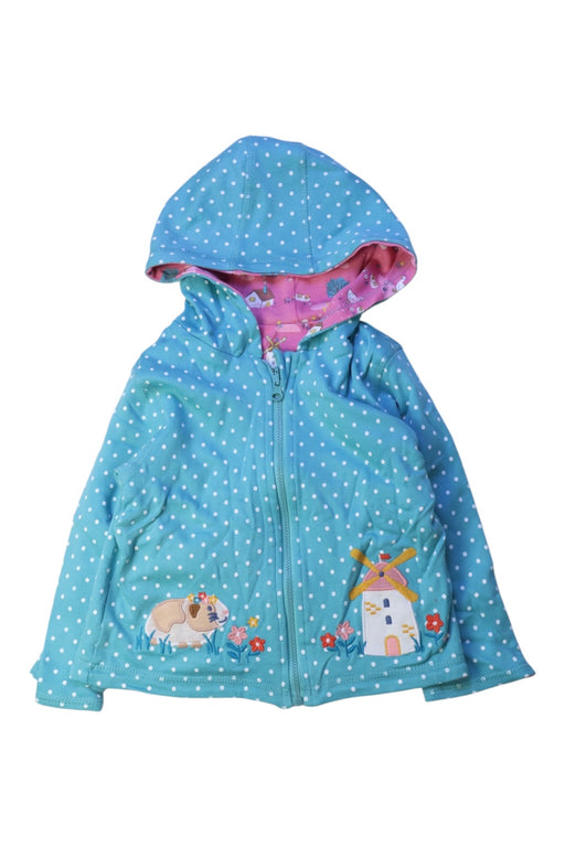 A Blue Lightweight Jackets from Jojo Maman Bébé in size 12-18M for girl. (Front View)