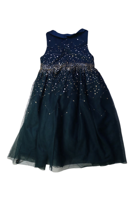 A Navy Sleeveless Dresses from Sergent Major in size 6T for girl. (Back View)
