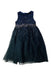 A Navy Sleeveless Dresses from Sergent Major in size 6T for girl. (Back View)