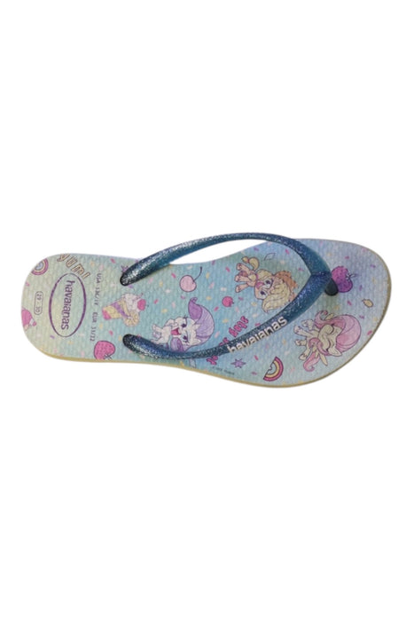 A Multicolour Flip Flops from Havaianas in size 6T for girl. (Front View)