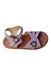 A Pink Sandals from Young Soles in size 7Y for girl. (Front View)