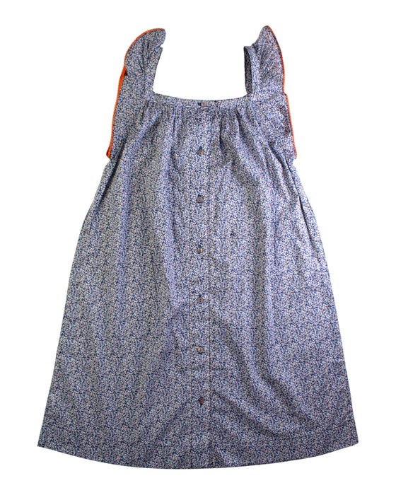 A Blue Sleeveless Dresses from Excuse My French in size 12Y for girl. (Back View)