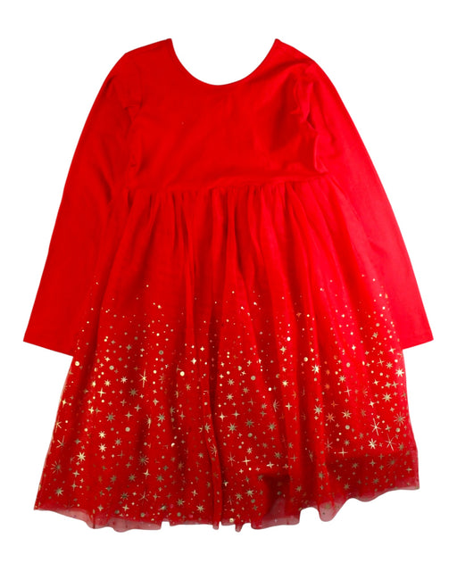 A Red Long Sleeve Dresses from Hanna Andersson in size 10Y for girl. (Front View)