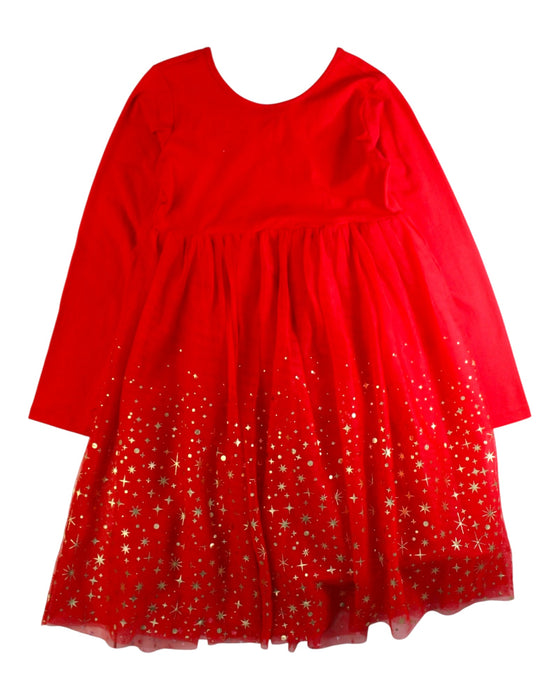 A Red Long Sleeve Dresses from Hanna Andersson in size 10Y for girl. (Front View)