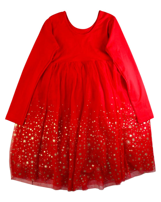 A Red Long Sleeve Dresses from Hanna Andersson in size 10Y for girl. (Back View)