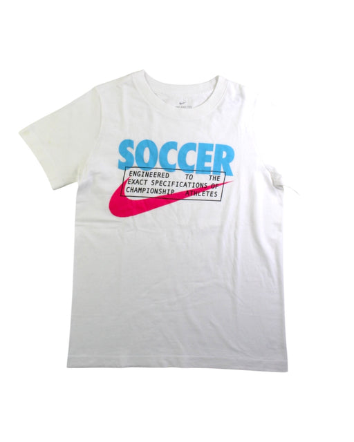 A White Short Sleeve T Shirts from Nike in size 10Y for boy. (Front View)