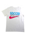 A White Short Sleeve T Shirts from Nike in size 10Y for boy. (Front View)