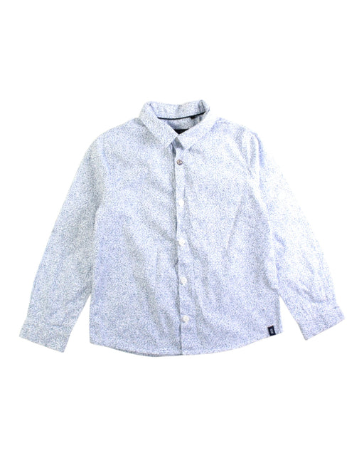 A White Long Sleeve Shirts from IKKS in size 4T for boy. (Front View)