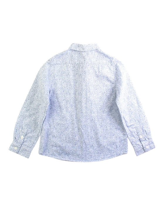 A White Long Sleeve Shirts from IKKS in size 4T for boy. (Back View)