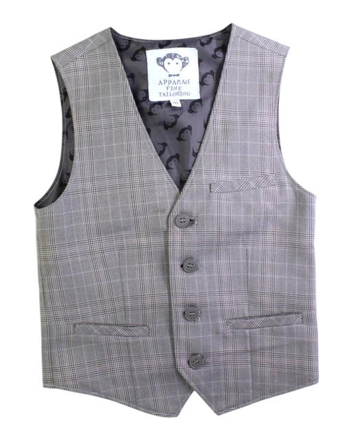 A Grey Suit Vests from Appaman in size 6T for boy. (Front View)
