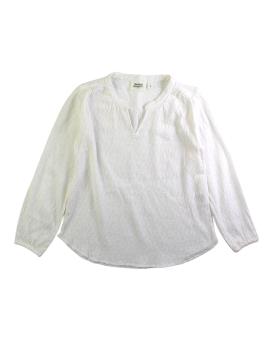 A White Long Sleeve Shirts from Hartford in size 6T for girl. (Front View)